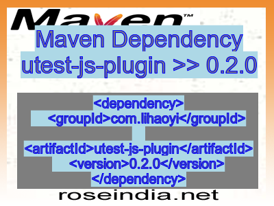 Maven dependency of utest-js-plugin version 0.2.0