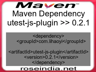 Maven dependency of utest-js-plugin version 0.2.1