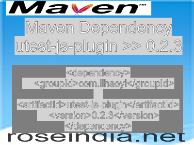 Maven dependency of utest-js-plugin version 0.2.3