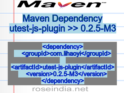 Maven dependency of utest-js-plugin version 0.2.5-M3