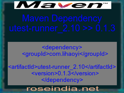 Maven dependency of utest-runner_2.10 version 0.1.3