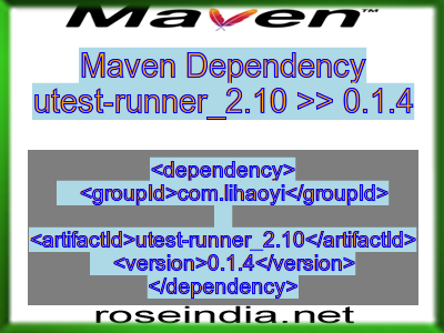 Maven dependency of utest-runner_2.10 version 0.1.4