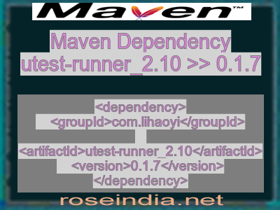 Maven dependency of utest-runner_2.10 version 0.1.7
