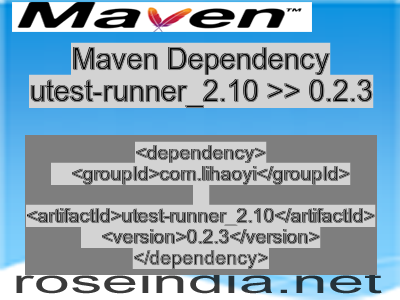 Maven dependency of utest-runner_2.10 version 0.2.3