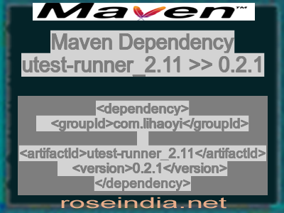 Maven dependency of utest-runner_2.11 version 0.2.1