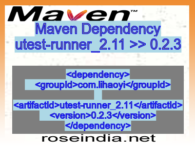 Maven dependency of utest-runner_2.11 version 0.2.3
