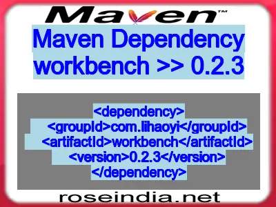 Maven dependency of workbench version 0.2.3