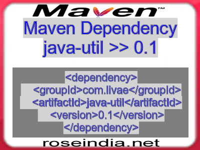 Maven dependency of java-util version 0.1
