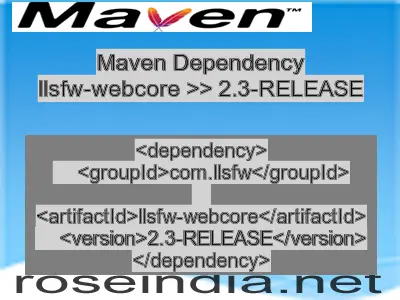 Maven dependency of llsfw-webcore version 2.3-RELEASE