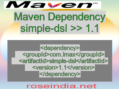 Maven dependency of simple-dsl version 1.1