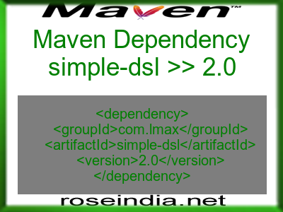 Maven dependency of simple-dsl version 2.0