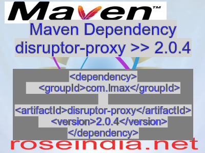 Maven dependency of disruptor-proxy version 2.0.4