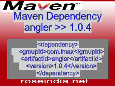 Maven dependency of angler version 1.0.4