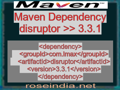 Maven dependency of disruptor version 3.3.1