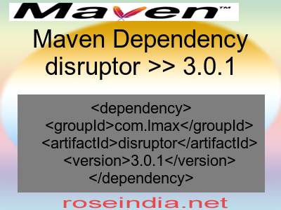 Maven dependency of disruptor version 3.0.1