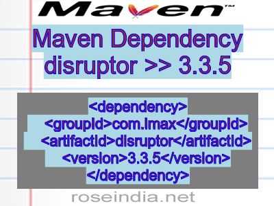 Maven dependency of disruptor version 3.3.5