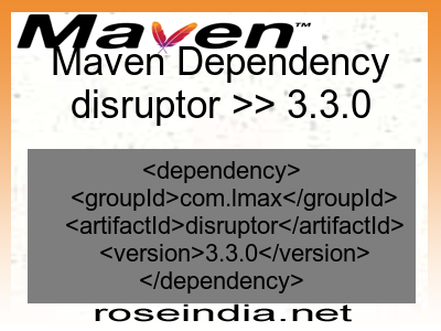 Maven dependency of disruptor version 3.3.0