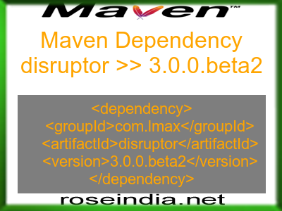 Maven dependency of disruptor version 3.0.0.beta2