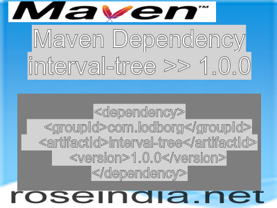 Maven dependency of interval-tree version 1.0.0
