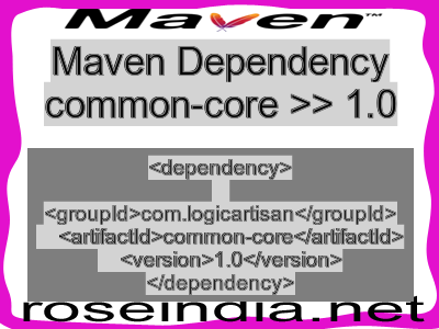 Maven dependency of common-core version 1.0