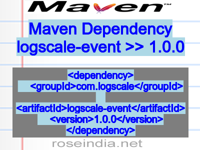 Maven dependency of logscale-event version 1.0.0