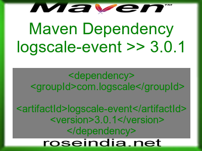 Maven dependency of logscale-event version 3.0.1