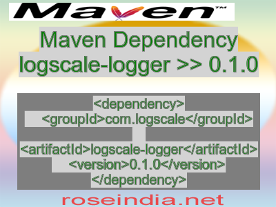 Maven dependency of logscale-logger version 0.1.0