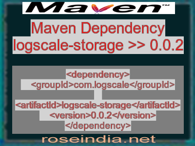 Maven dependency of logscale-storage version 0.0.2