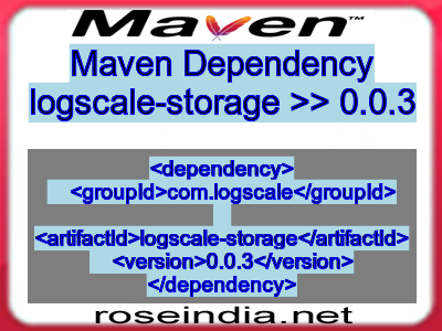 Maven dependency of logscale-storage version 0.0.3