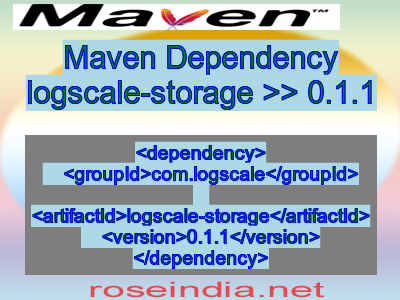 Maven dependency of logscale-storage version 0.1.1