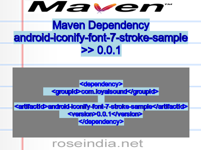 Maven dependency of android-iconify-font-7-stroke-sample version 0.0.1
