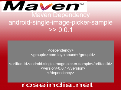 Maven dependency of android-single-image-picker-sample version 0.0.1