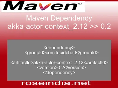 Maven dependency of akka-actor-context_2.12 version 0.2