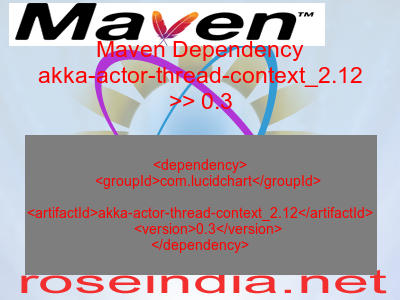 Maven dependency of akka-actor-thread-context_2.12 version 0.3