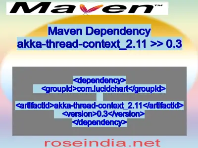 Maven dependency of akka-thread-context_2.11 version 0.3