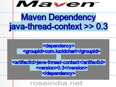 Maven dependency of java-thread-context version 0.3