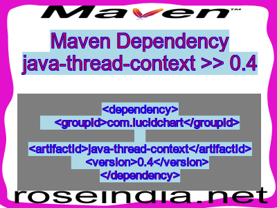 Maven dependency of java-thread-context version 0.4