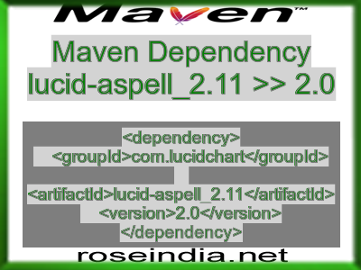 Maven dependency of lucid-aspell_2.11 version 2.0