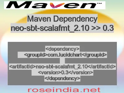 Maven dependency of neo-sbt-scalafmt_2.10 version 0.3