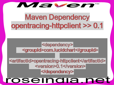 Maven dependency of opentracing-httpclient version 0.1