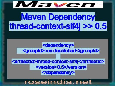 Maven dependency of thread-context-slf4j version 0.5