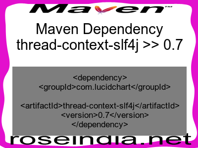 Maven dependency of thread-context-slf4j version 0.7