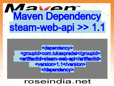 Maven dependency of steam-web-api version 1.1