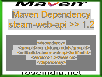 Maven dependency of steam-web-api version 1.2