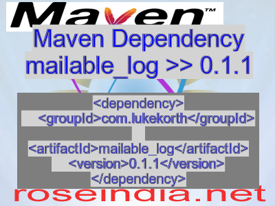 Maven dependency of mailable_log version 0.1.1
