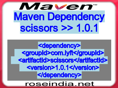 Maven dependency of scissors version 1.0.1