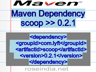 Maven dependency of scoop version 0.2.1