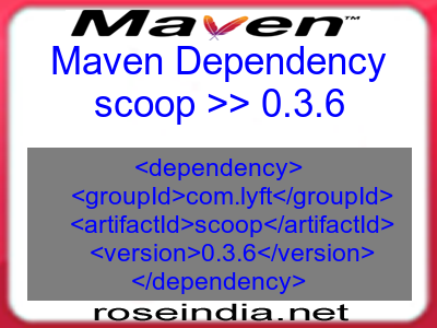 Maven dependency of scoop version 0.3.6
