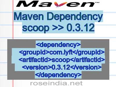 Maven dependency of scoop version 0.3.12