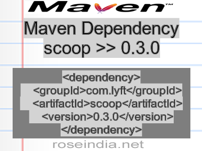 Maven dependency of scoop version 0.3.0